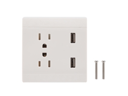 Retirado do Carregador de Parede Padrão Dos Eua (2.4a, Duas Portas USB, Com Suporte para Celular)
