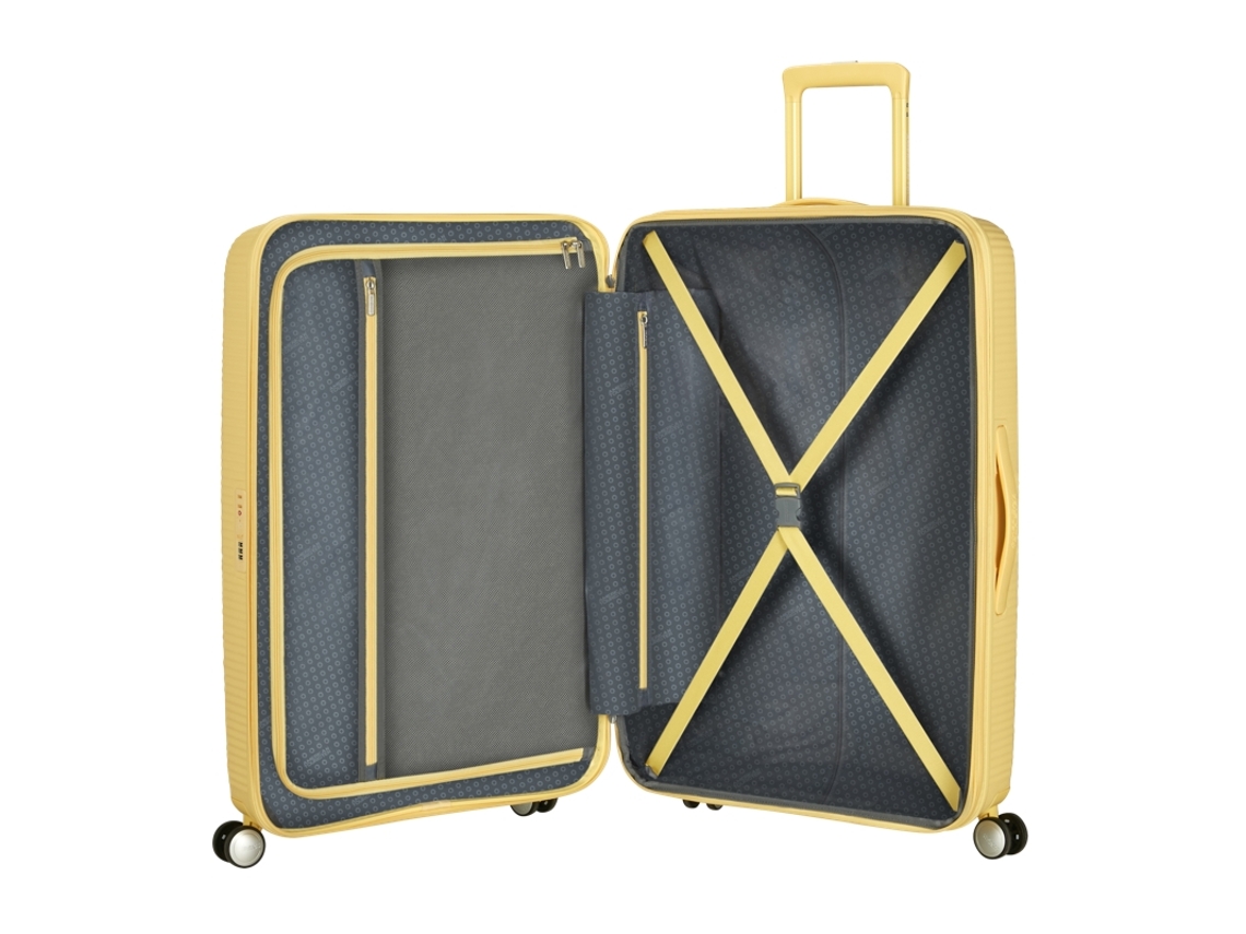 At Mala De Viagem Grande 77cm 4r Exp. Soundbox Amarelo Pastel American Tourister