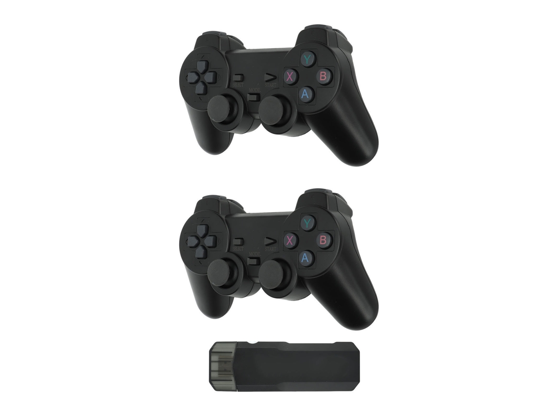 Primerox console de Videogame Sem Fio 4k 64g com 2 Controles Jogos Clássicos para Tv