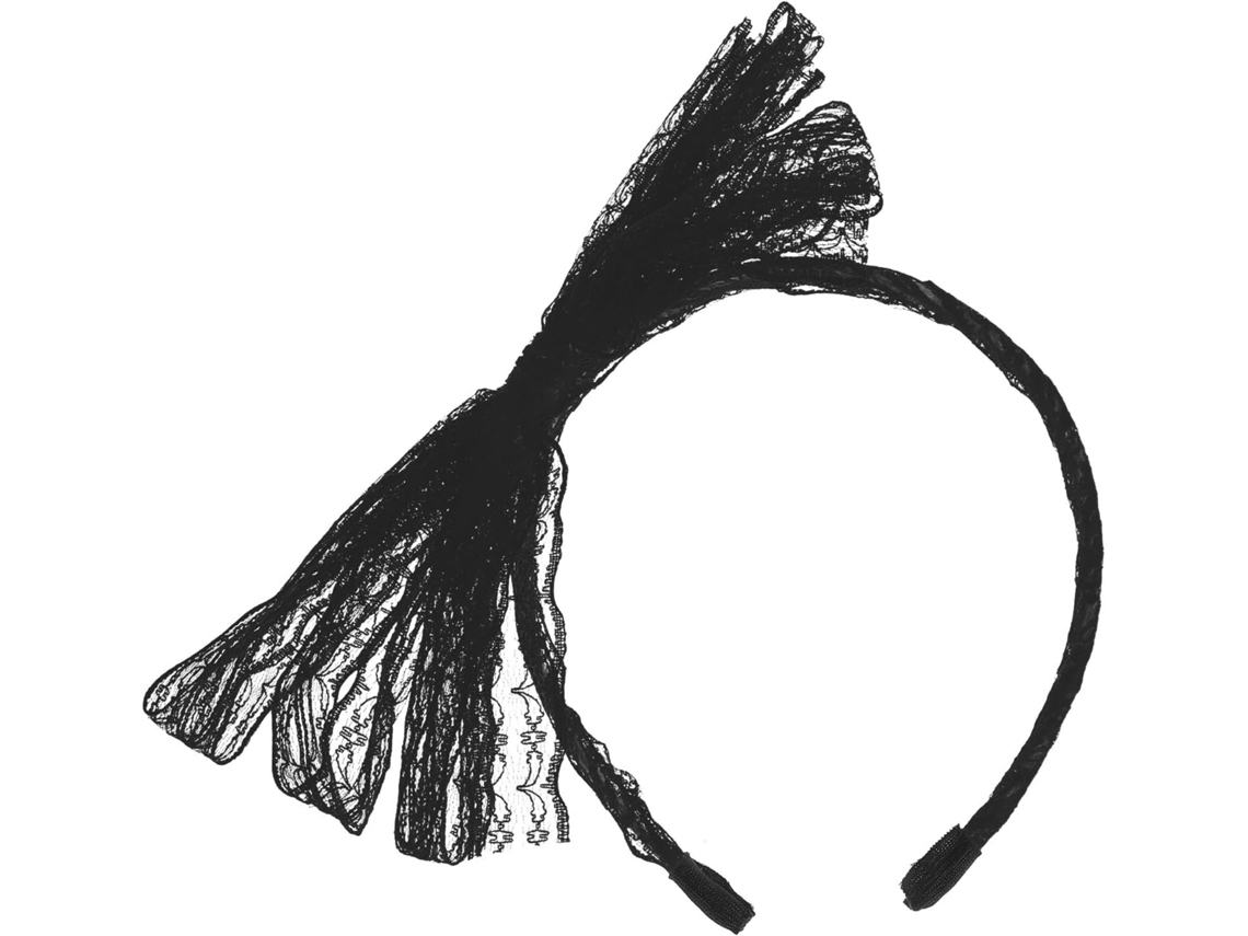 Faixa De Cabelo Clássica E Simples Em Tecido Preto Com Laço, Adequada Para A Maioria Dos Rostos.