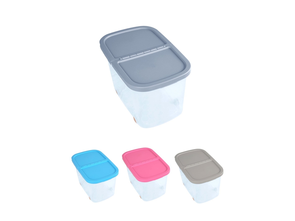 Cajas De Almacenaje Transparente Dos Compartimentos – Cajas Organizadoras De Plástico Con Tapa Y Ruedas Plata 60 Litros