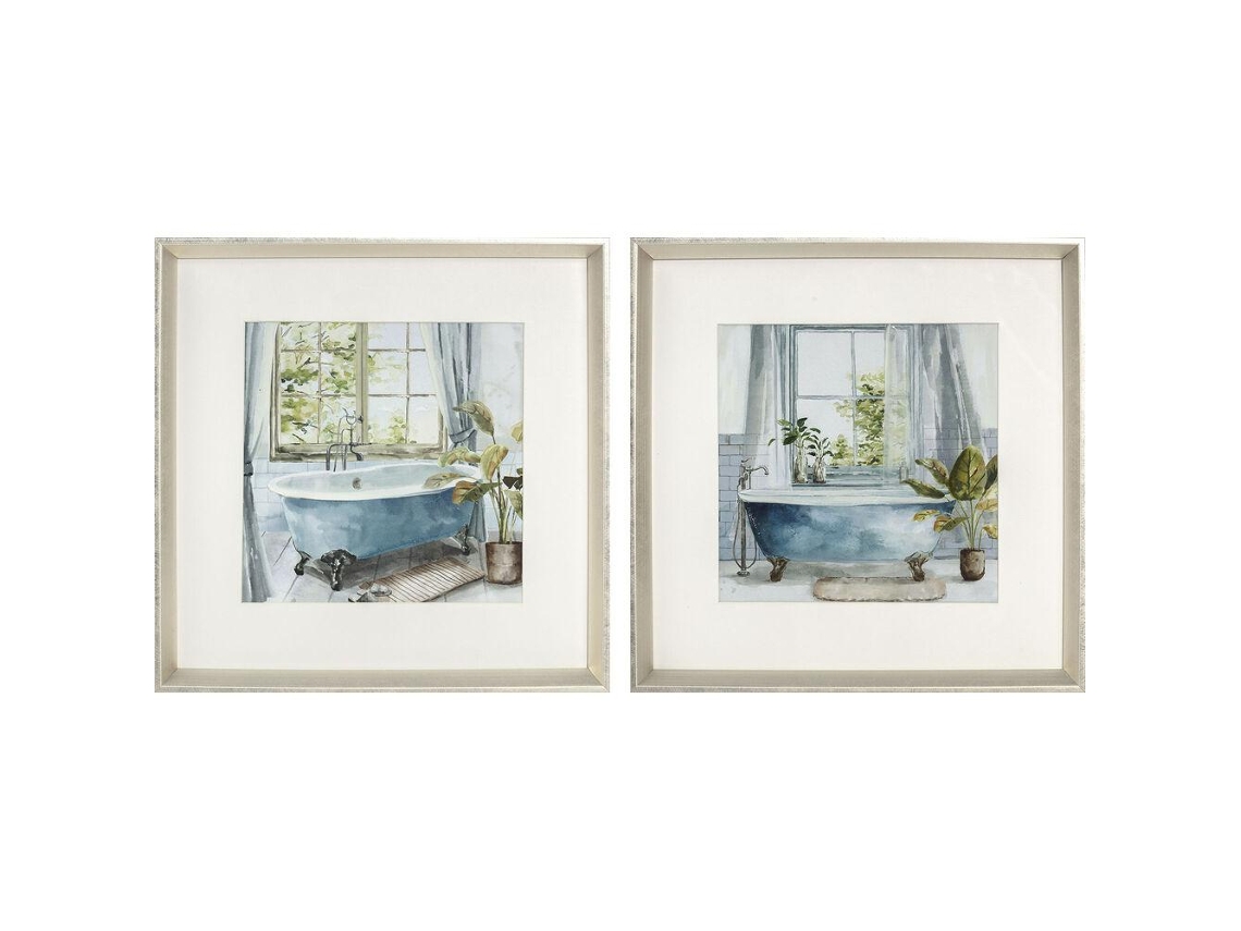 Pintura Dkd Home Decor Banhos 2 Pcs 30 X 3 X 30 Cm