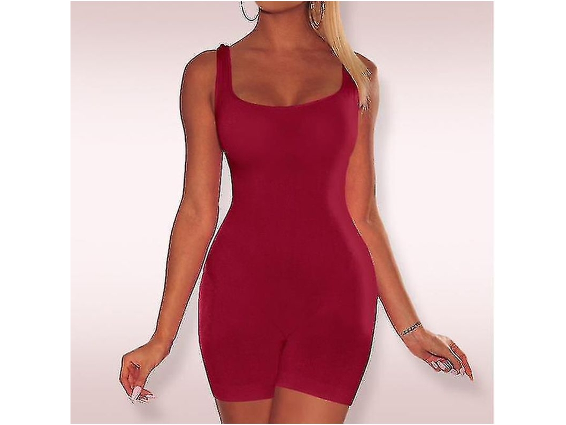 2026 jumpsuit Preto Slim Sem Mangas para Mulher Bangniweigou Traje Curto Monos Cor Sólida Tamanho S XL