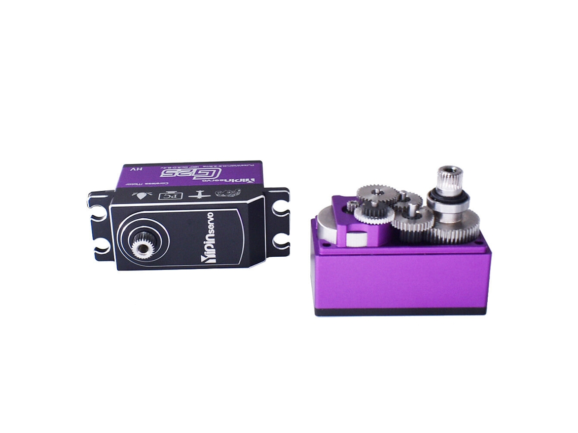 Servo Yipinservo G25 25kg 7.4v Alta Velocidade Engrenagens Aço À Prova D'água Sem Núcleo Baixo Perfil P/ Carros Rc 1/8-1/10 Drift Arduino Robótica