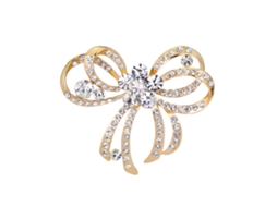 Broche Feminino Com Decoração Brilhante E Acessório De Laço