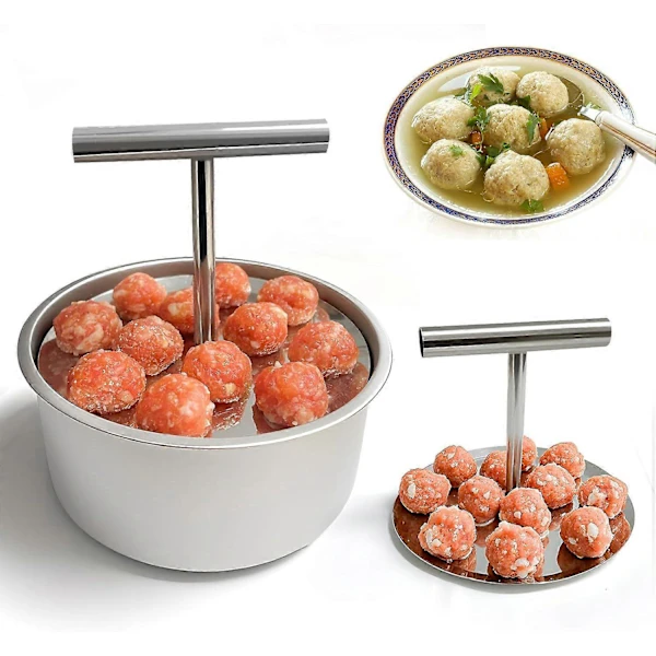 Máquina De Fazer Almôndegas Em Aço Inoxidável, Máquina Manual Para 12 Almôndegas, Máquina Multifuncional Para A Cozinha