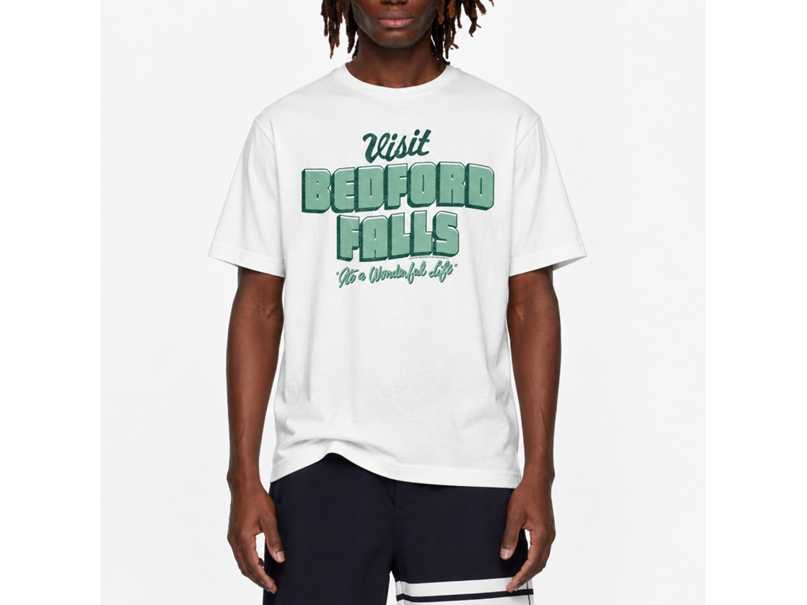 Rockinstone Its A Wonderful Life Visit Bedford Falls White Adult T-shirt Size:xxl