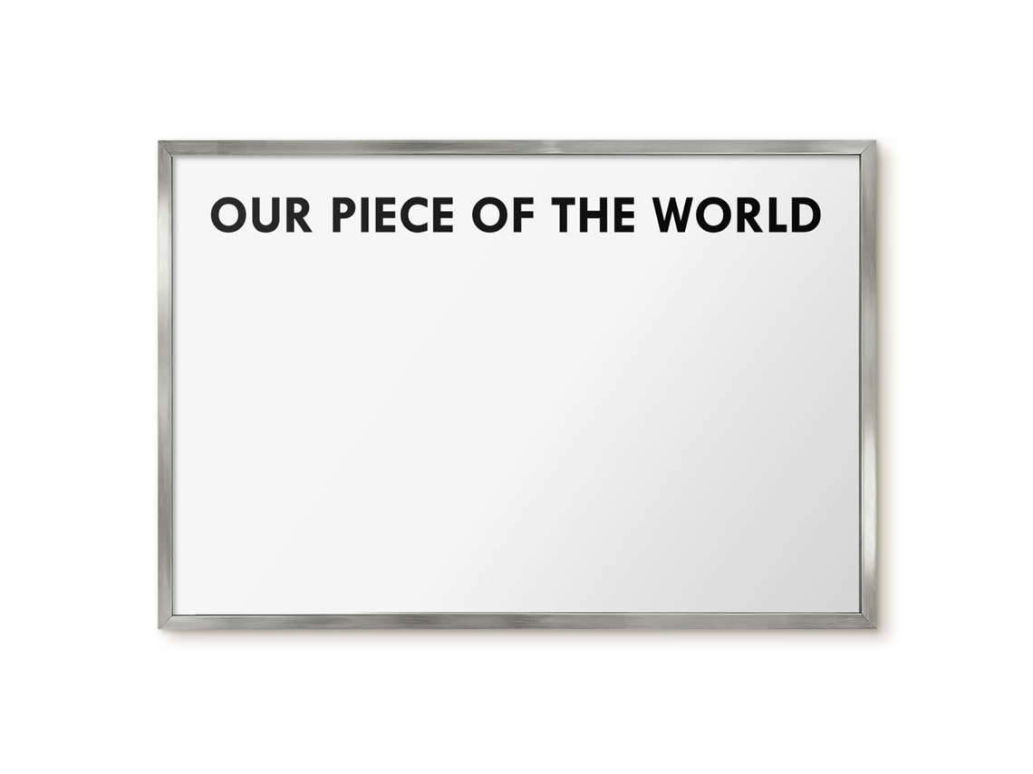 Quadro de vidro magnético "Nosso pedaço do mundo" para o hall Espelharte (60x40 cm)