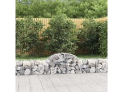 Vidaxl Cestos Gabião Arqueados 15pcs 200x50x40/60 Cm Ferro Galvanizado