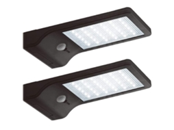 Luz de Parede Solar de Duas Cores com Controle Remoto Externo 2 Pacotes para Caminhos de Jardim de Calha