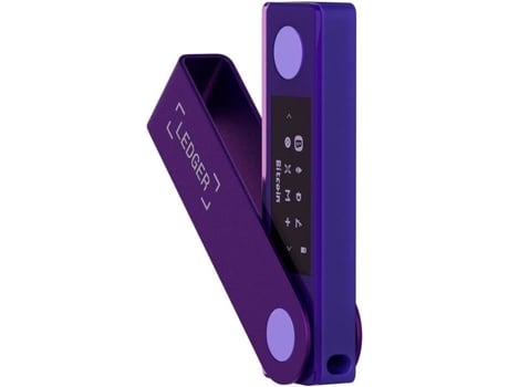 Carteira Física Ledger Nano X Violeta Ametista Compatível Com Bluetooth Bateria Recarregável