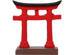 Miniatura Portão Torii Vermelho 1 Resina Decoração Aquário Ornamento Japonês Jardim Micro Paisagens Internas GOKOCO