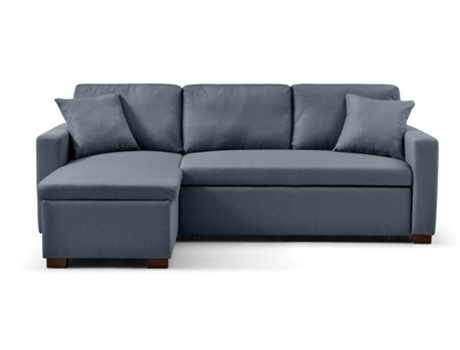 Sofá Cama de Canto 3 Lugares Chaise Lounge 1970X1160X470 Cinza VENPRODIN (1970 x 1160 x 470 cm)