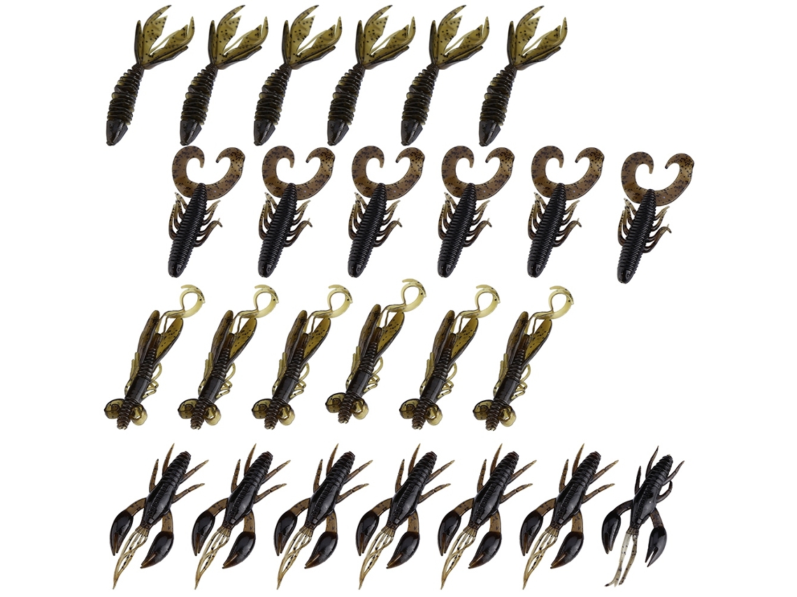 Isca de Silicone Molhada 25pcs Marrom para Pesca