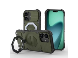 Capa De Câmara Zruxe Compativel Com Iphone 17 (suporte Magsafe - Alca - Verde Escuro)