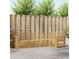 Vidaxl Conjunto De Sofás Para Exterior 5 Unid. Branco