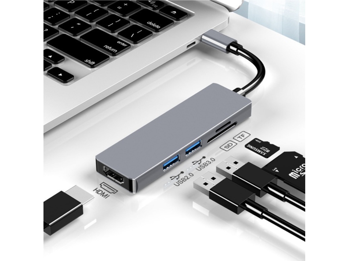 Hub Usb-c 5com Hdmi, Usb E Ethernet | Adaptador Type-c Para Pc E Portátil