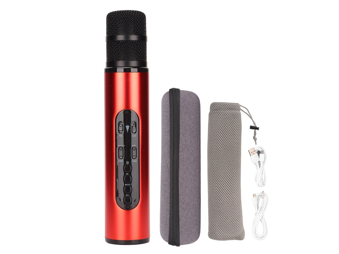 Microfone de karaokê sem fio Bluetooth com efeitos sonoros EOOCOO