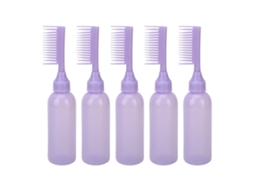 5 Frascos De Tinta Para Cabelo Roxos 6oz Com Escala E Pente Aplicador Para Colorir Em Casa Ou Salão