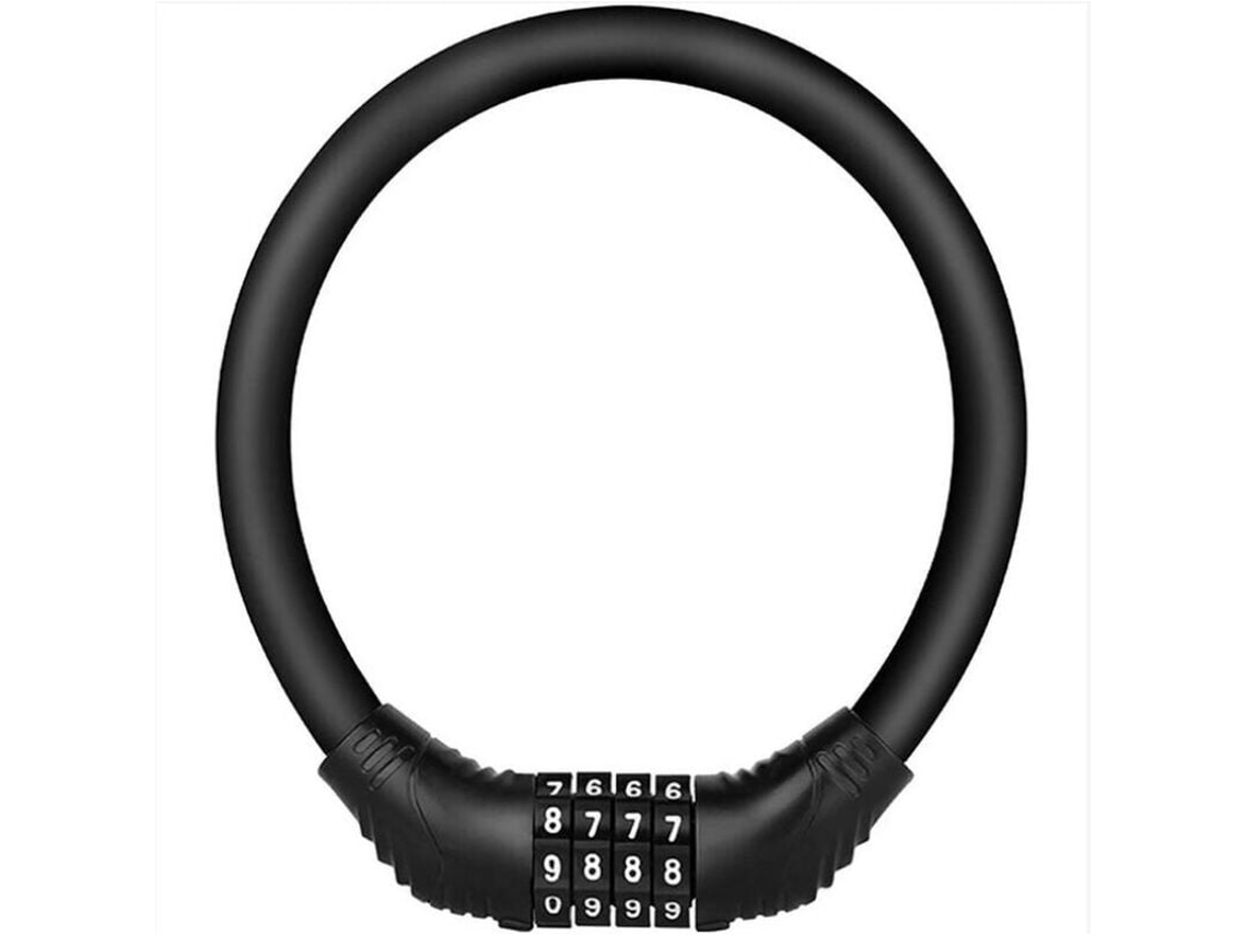 Mini Cadeado Portátil De Uma Peça Sem Mistura Ideal Para Bicicletas, Motocicletas, Portões E Cercas 10,5 X 11 Cm Aquaforge (preto)