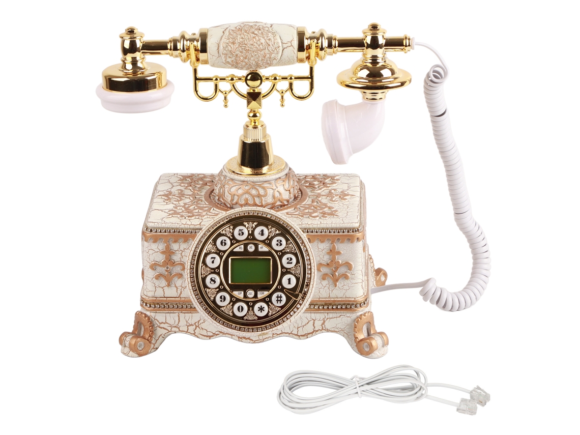 Telefone Fixo Vintage EOOCOO (estilo Europeu Antigo, Fio Fixo)