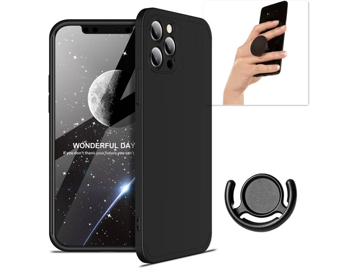 Capa, Suporte e Popsocket iPhone 12 Pro MAX PHONESHIELD Slim Armor 360º Preto
