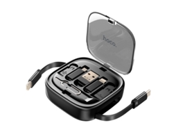 Cabo Usb C 6 Em 1 Carga Rápida 60w Com Adaptadores Preto Hoko