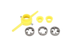 Conjunto De Matrizes Circulares Npt Para Rosqueamento De Tubos Pvc 1/2 3/4 1 Polegada Ferramenta Manual De Encanamento
