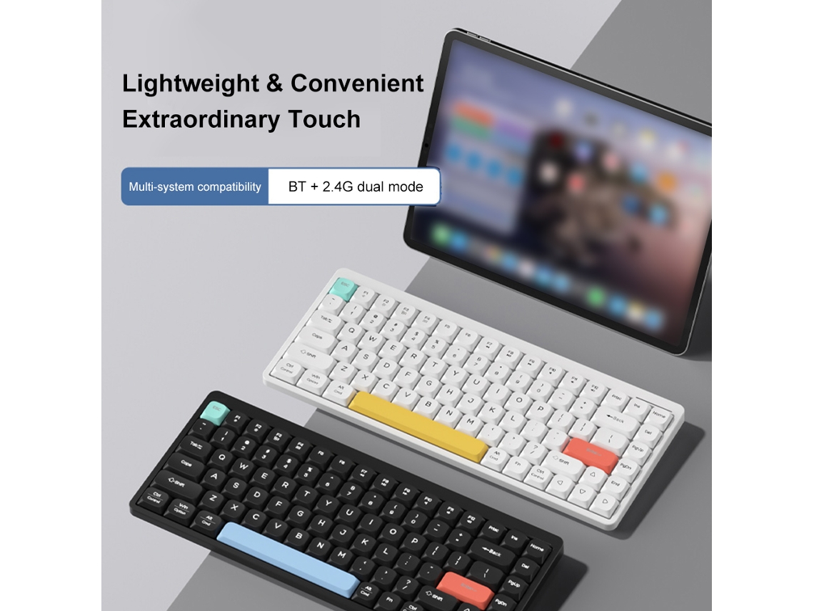 Teclado Gamer Sem Fio Iblancod K84 Com 84 Teclas 2.4g+bt5.0 Para Mac/windows