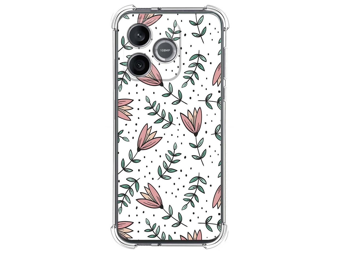 Capa Tumundosmartphone De Silicone Resistente A Impactos Para Honor 600 Lite 5g Com Estampa Floral 01 Desenho