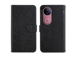 Capa De Celular De Couro Com Estampa De Borboleta Ht03 Skin Feel