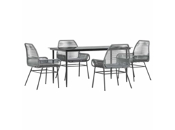 Garden Dining Set, Garden Dining Sets Vidaxl Cinzeto Rattan / Vime (160 X 80 X 74 Cm)