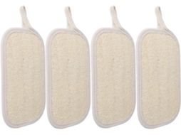 Lurelia Kit De 4 Buchas Vegetais De Banho De Cuidado Corporal, Pega Ergonómica