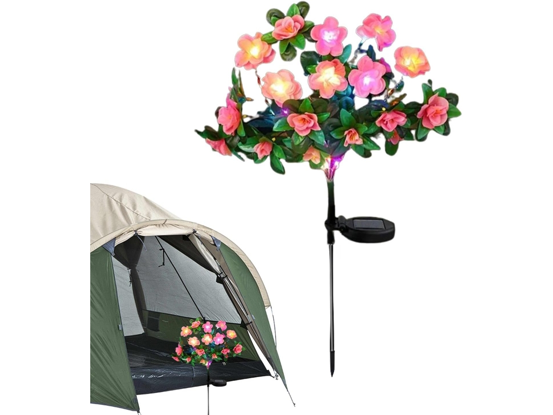 Luzes Solares Em Forma De Flor De Azaleia Para Jardim, Luzes Solares Em Forma De Flor De Azaleia | L Gokoco