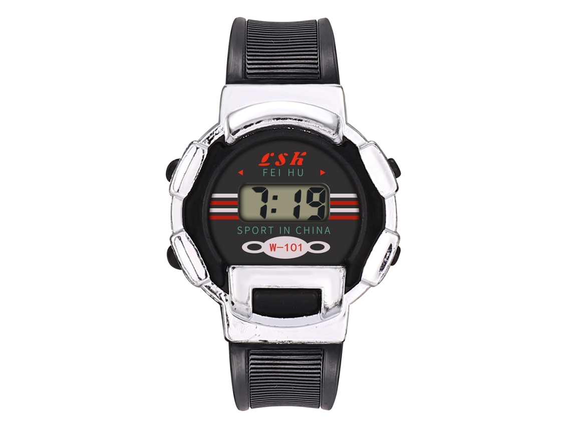 Reloj Electrónico Infantil De Moda Correa De Pvc Reloj Digital Para Niños Blanco
