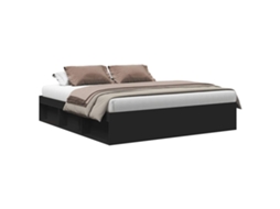 Estrutura de Cama Super King Size 180x200 Cm Preto MAISON EXCLUSIVE