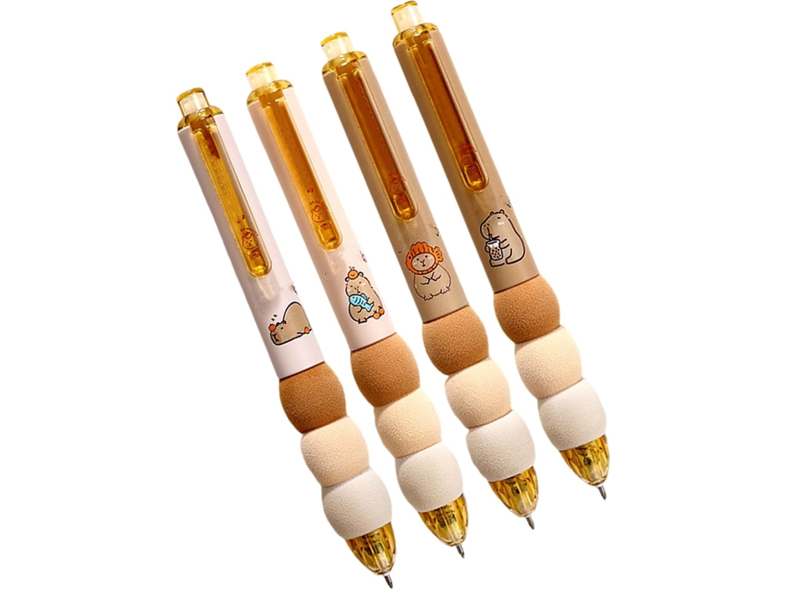 Canetas Em Gel Retráteis, Com Desenhos De Animais, Pressão Neutra,