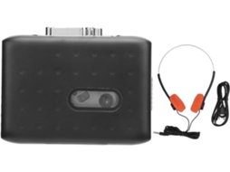 Cuifati Leitor Gravador Cassetes, Conversor Cassete Portátil Mp3 Usb C, Microfone Integrado, Banda Áudio