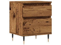 Bedside Cabinet, Bedside Cabinets Vidaxl Marrom Madeira Processada (n/a)