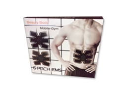 Lurelia Estimulador Abdominal Muscular Eletrônico Para Treinamento 6 Pack Estômago Ems Preto