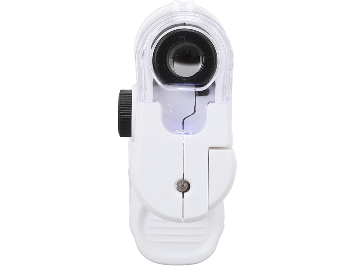 Mini Microscópio De Encaixe Para Telemóveis, Ampliação De 60x, Compacto
