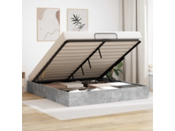Vidaxl Estrutura De Cama Ottoman Cinzento Concreto 160 X 200 Cm