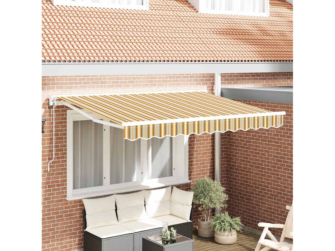 Vidaxl Estrutura De Toldo Amarelo E Cinza 300 X 200 Cm