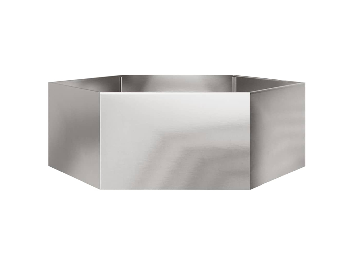 Floreira de jardim VIDAXL Prateado Metal (138x120x45cm)