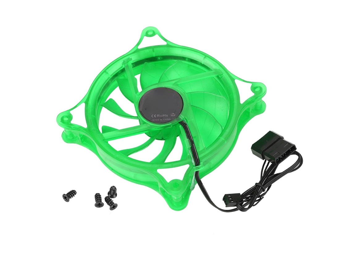 Fan-l17 Mini 120mm Led Halo Cooler Silencioso Para Computador Com Radiador Verde