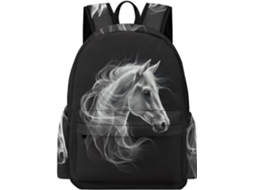 Mochila Escolar Feminina Com Estampa Cavalos Para O Ensino Fundamental (cm1), Grande De Animais Meninos Em