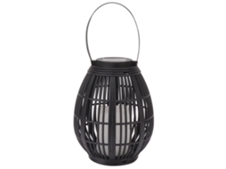 Lanterna Solar de Rotin Led para Jardim Externo À Prova D'água Decorativa Pendente Pátio Caminho