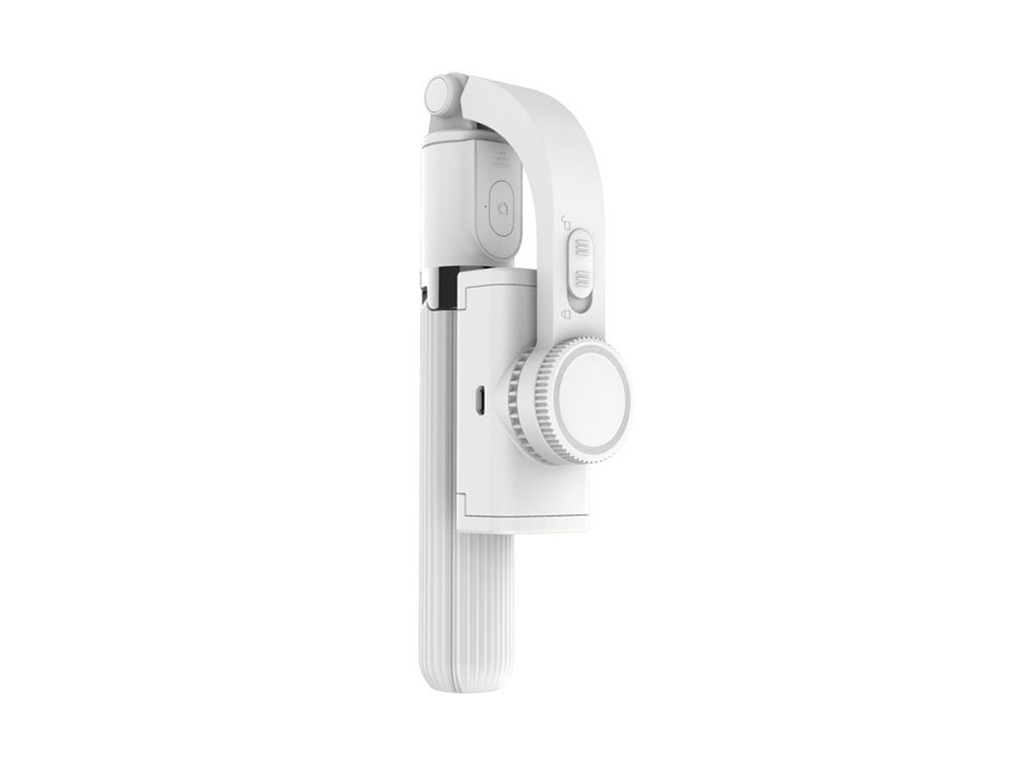 Holder Para Vlogging De Teléfono Com Tripé Oculto, Bastão De Equilíbrio Antishake, Alumínio E Plástico, Branco, 0.86m/33.9in