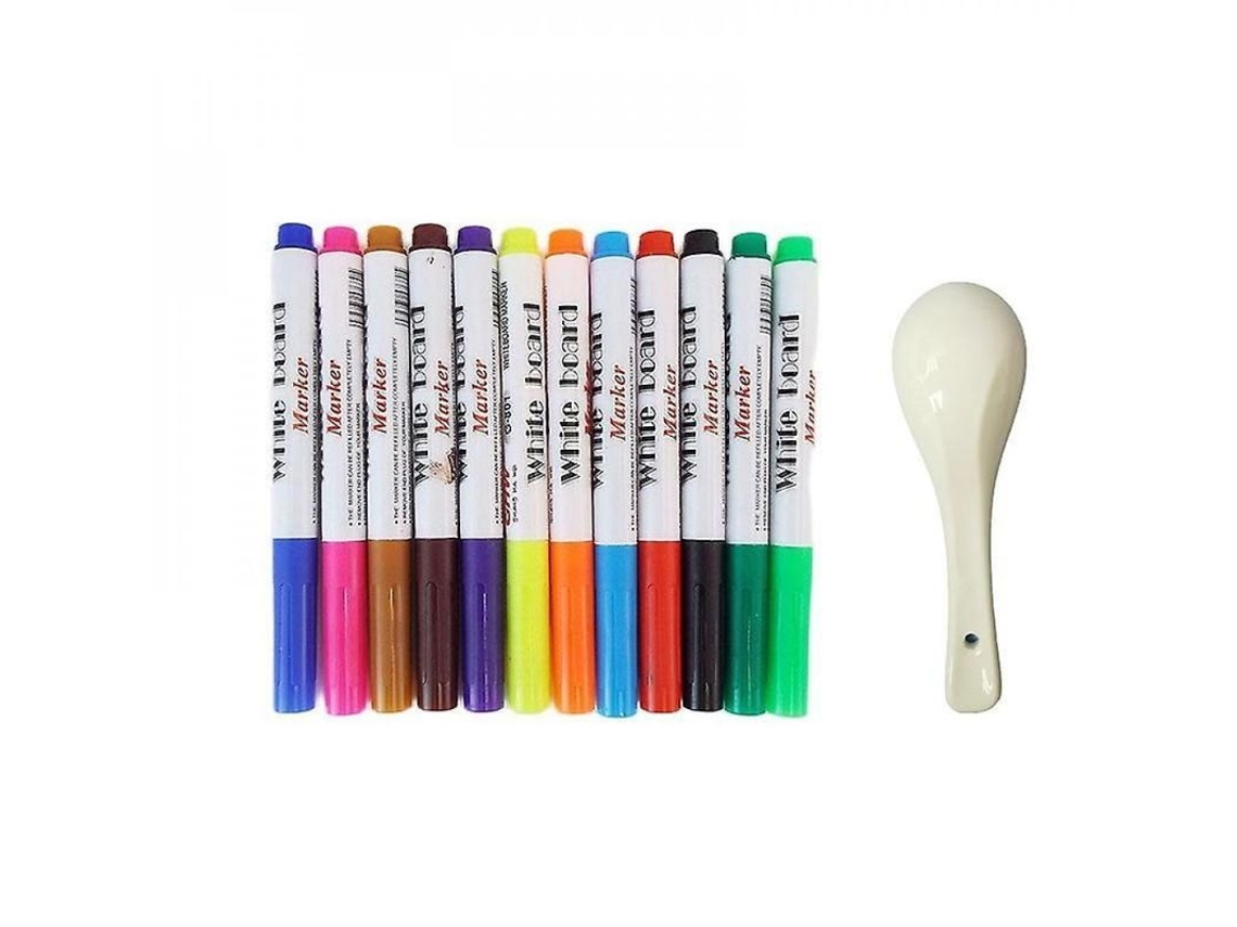 2026 Lápis de Pintura Mágica de Água Flutuante para Crianças 8/12 Núcleos para Desenho e Educação Infantil 12 Núcleos com Colher