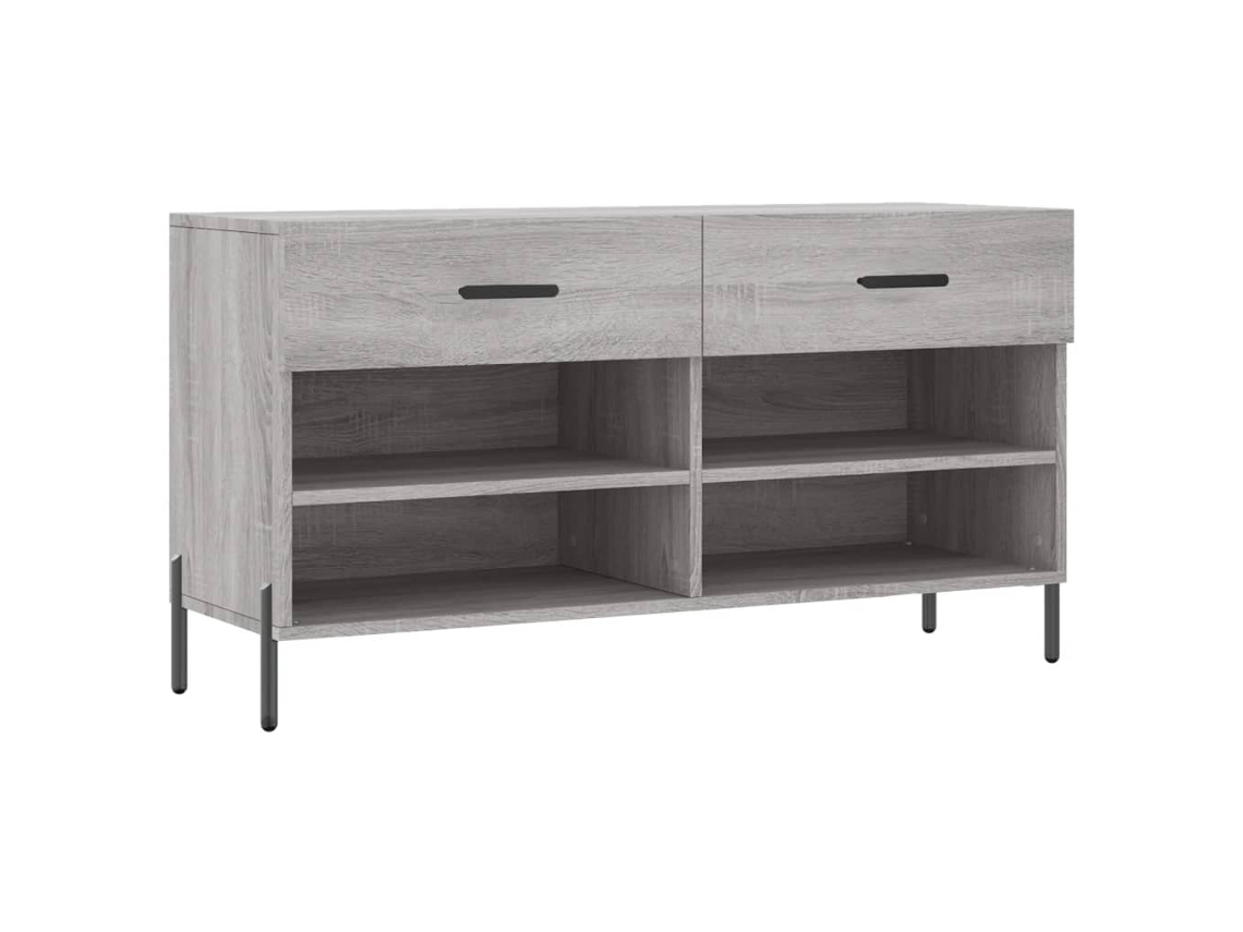 Banco Sapateira Derivados de Madeira Cinzento Sonoma MAISON EXCLUSIVE (102x35x55 cm)